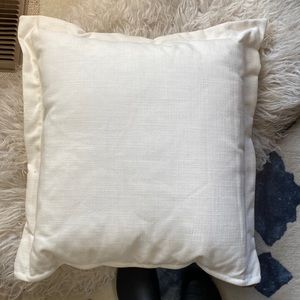 Anthropologie White Linen Pillow